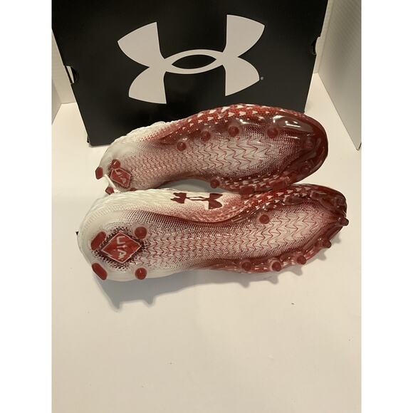 Under Armour UA Spotlight Clone 3.0 MC Football Cleats Size 10 Red White main image 5